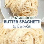 easy butter spaghetti pinterest image