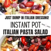 instant pot pasta salad in a casserole dish