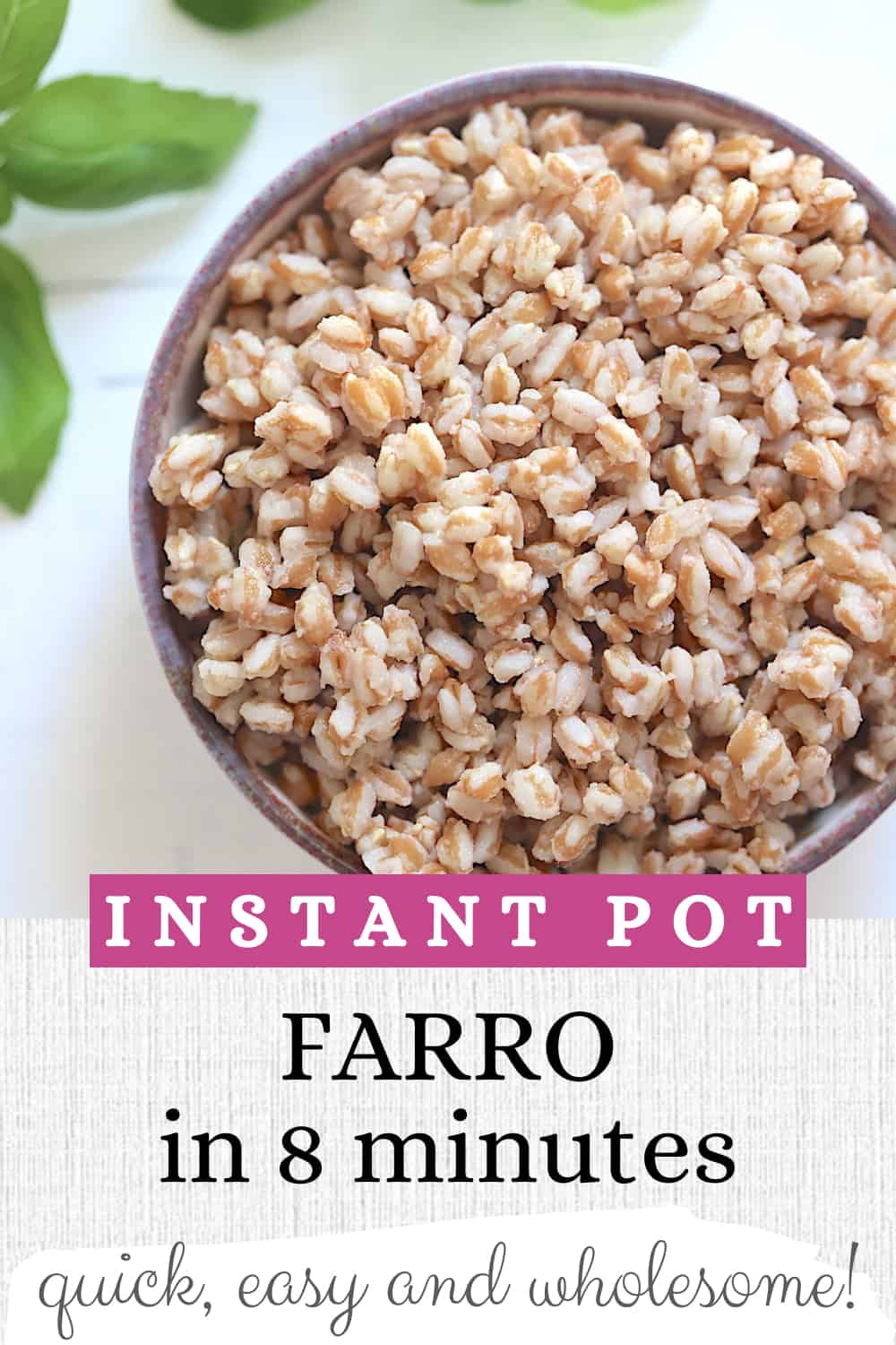 Instant Pot Farro Tasty Oven