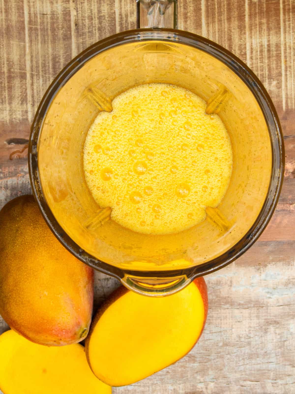 mango smoothie in a blender