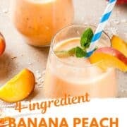 banana peach smoothie pinterest image