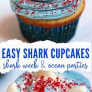 easy shark cupcakes pintereset image
