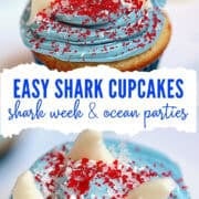 easy shark cupcakes pintereset imagec