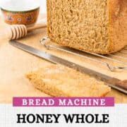 honey whole wheat bread pin image