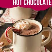 easy peppermint hot chocolate pinterest image