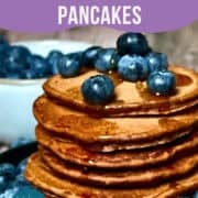 chocolate almond milk pancakes pinterest image