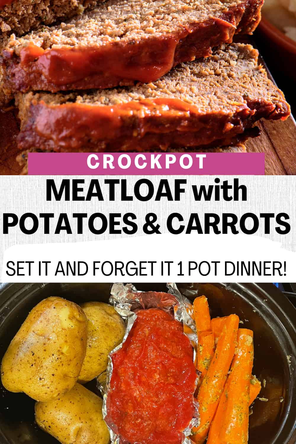 Crockpot Meatloaf With Potatoes and Carrots