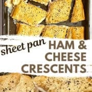 ham and cheese crescent sandwich pinterest image
