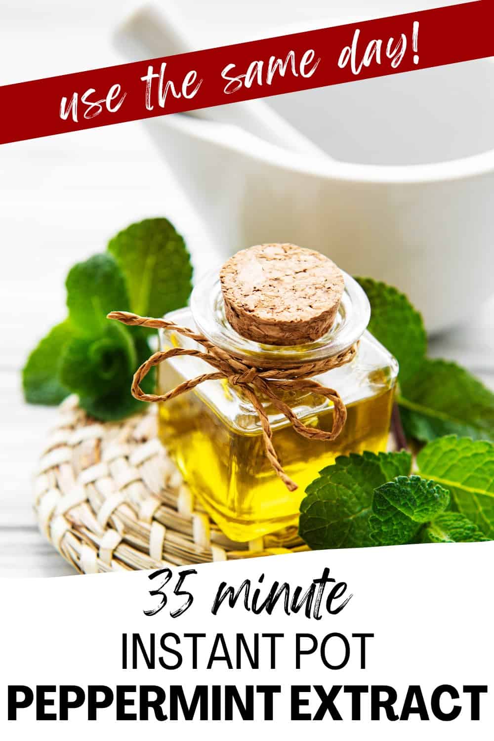 instant pot mint extract pin image