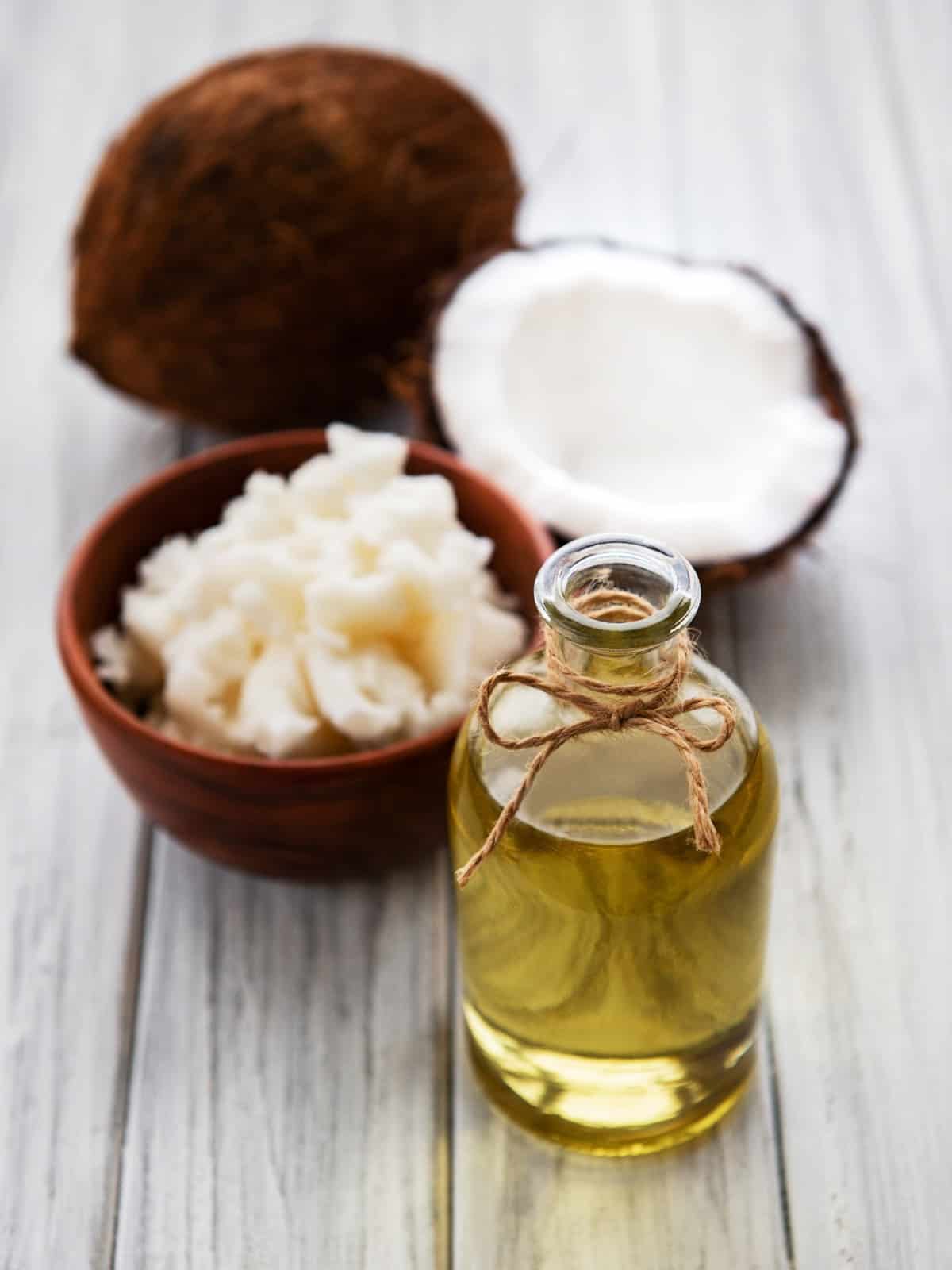 coconut extract in a glass jar