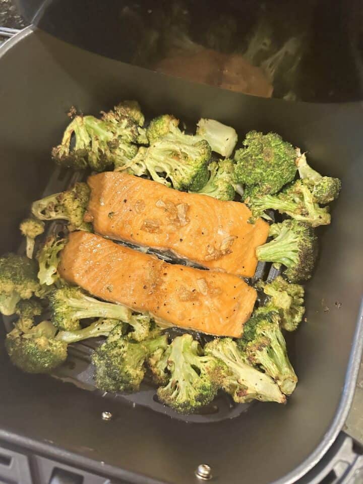 Air Fryer Salmon and Vegetables Tasty Oven