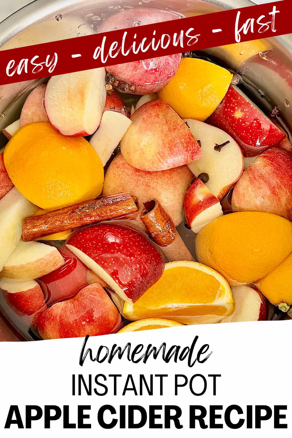 homemade instant pot apple cider pin image