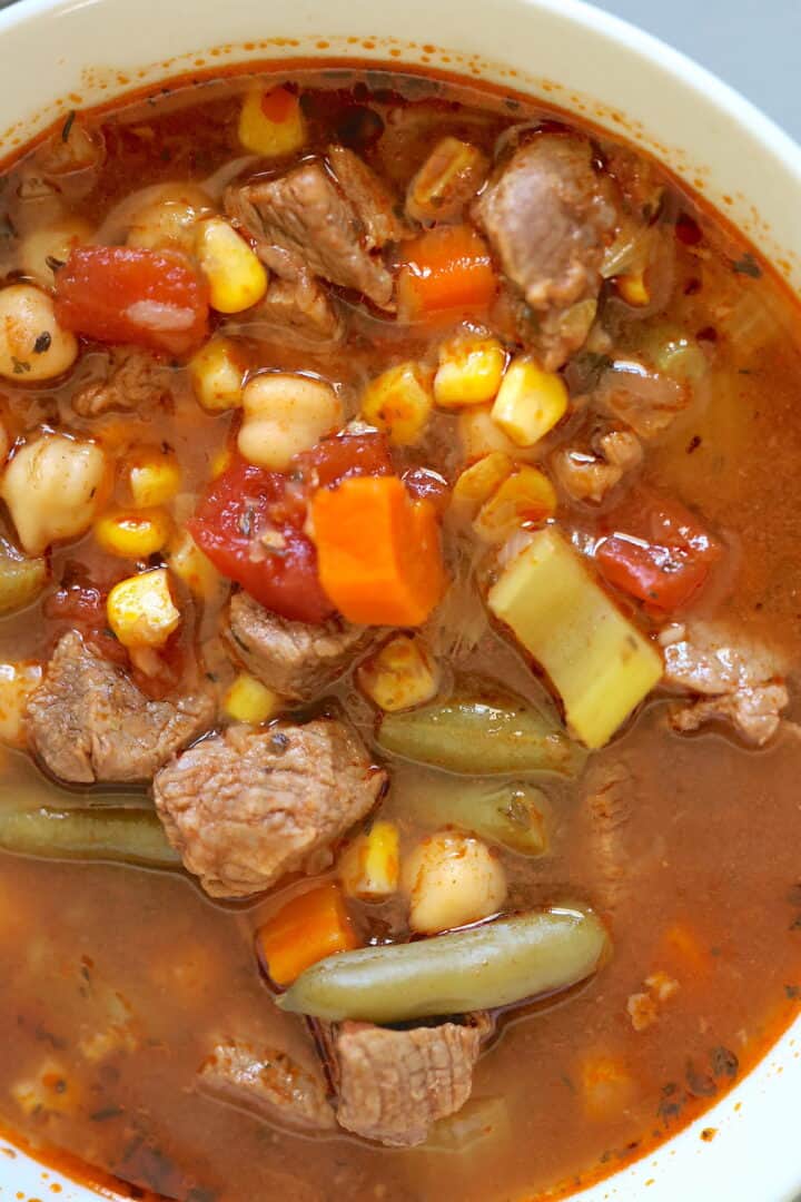 Instant Pot Vegetable Beef Soup – Tasty Oven