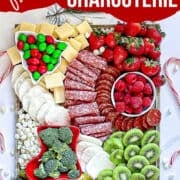 kid's Christmas charcuterie board pinterest image