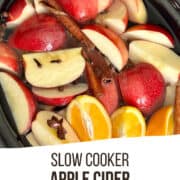 apple cider in a crockpot