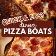 pepperoni pizza boats pinterest image