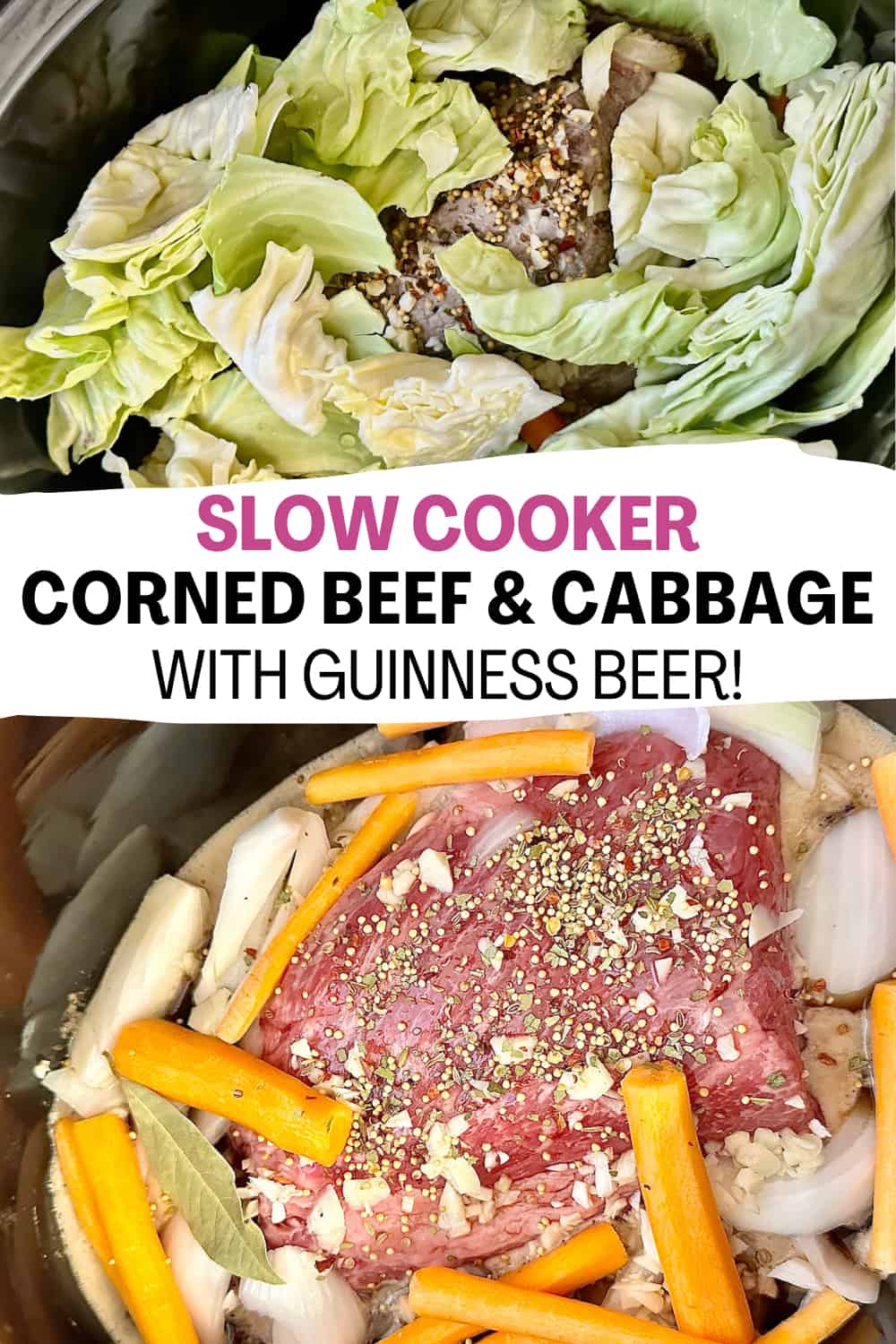 crock pot corned beef and cabbage pinterest image