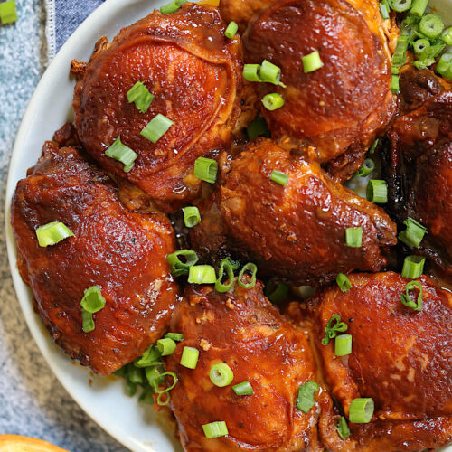 Slow Cooker BBQ Chicken Thighs Tasty Oven