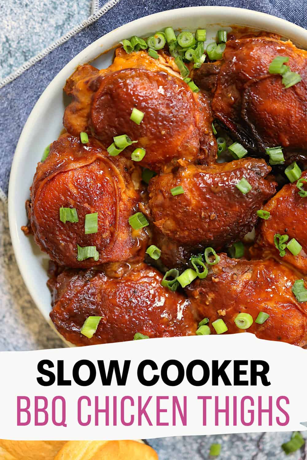 Slow Cooker BBQ Chicken Thighs