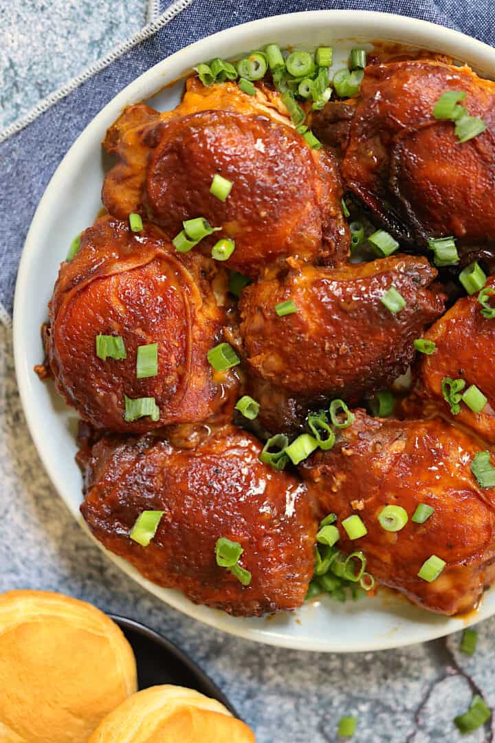 Slow Cooker BBQ Chicken Thighs – Tasty Oven