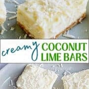 coconut lime bars pinterest image