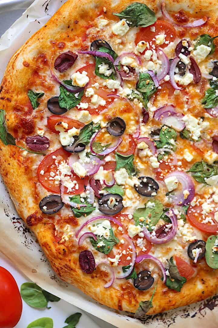 Easy Mediterranean Pizza Recipe - Tasty Oven