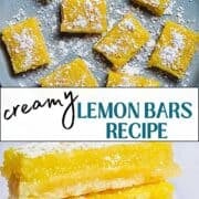 creamy lemon bars pinterest image