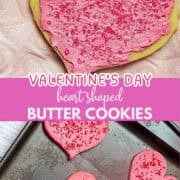 heart shaped butter cookie pinterest image
