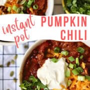 instant pot pumpkin chili pinterest image