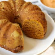 instant pot pumpkin bread in a bundt pan