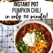 instant pot pumpkin chili pinterest image