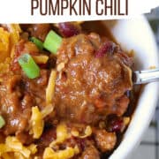 instant pot pumpkin chili pinterest image