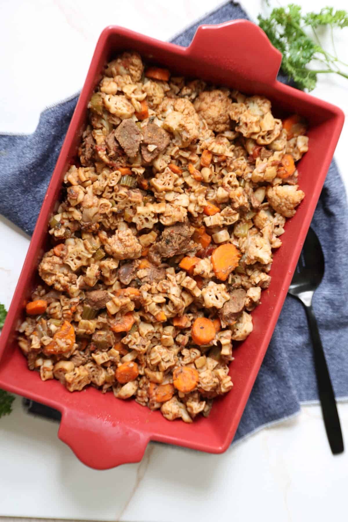 slow cooker casserole with beef and vegetables