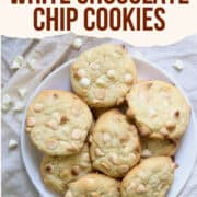 white chocolate chip cookies pinterest image