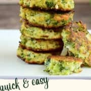 broccoli and cheese patties pinterest image