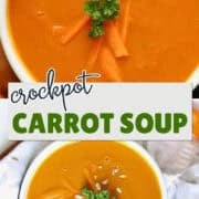 slow cooker carrot soup pinterest image