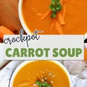 crockpot carrot soup pinterest image