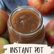 instant pot apple butter pinterest pin image