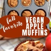 vegan apple muffin pinterest image