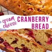 cranberry cream cheese bread pinterest image