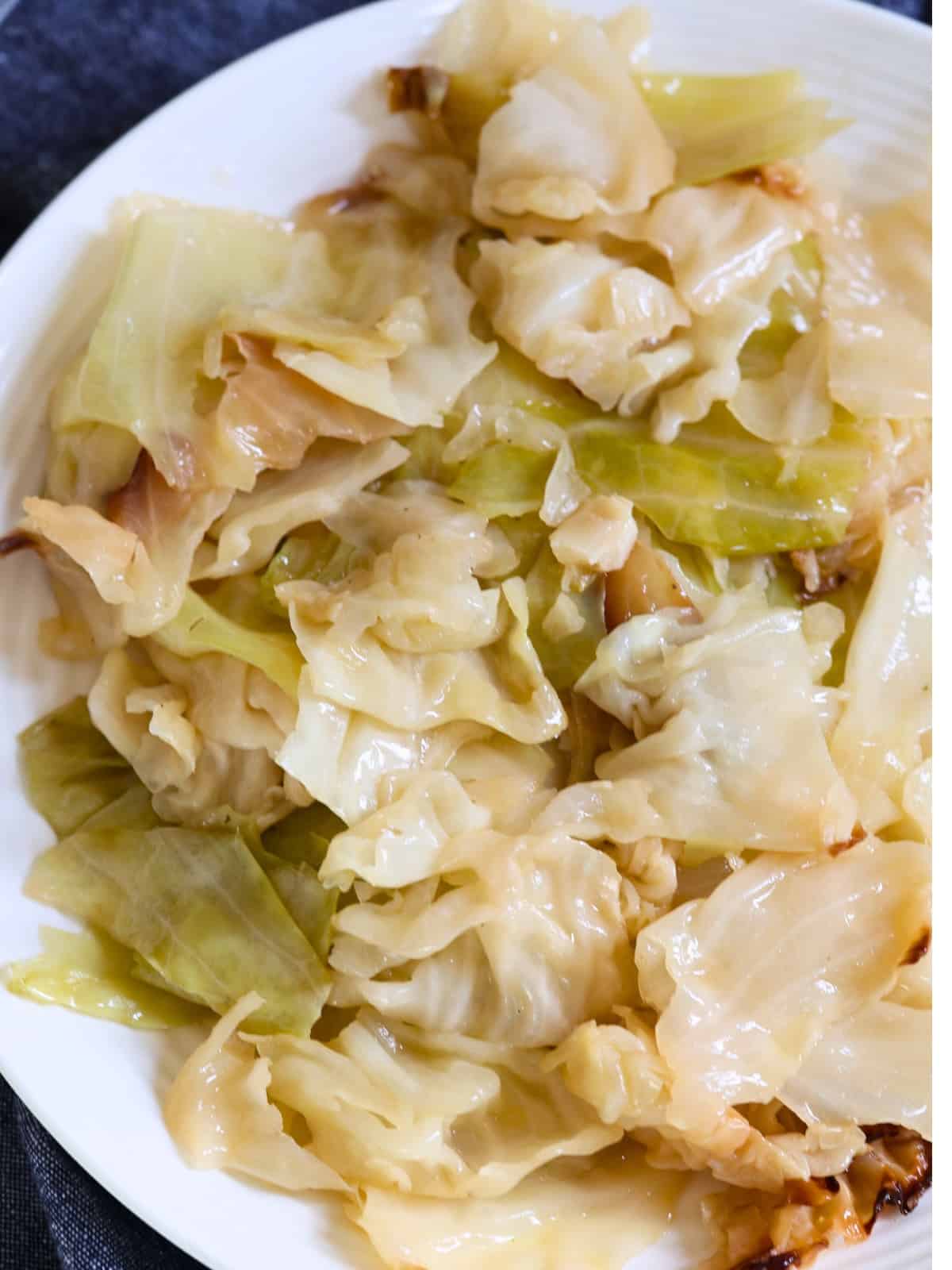 crockpot cabbage leaves in a white plate