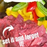 crockpot pepper steak pinterest image