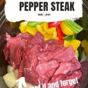 crockpot pepper steak pinterest image