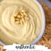 blender hummus in a bowl