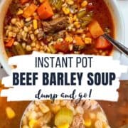 instant pot beef barley soup recipe pinterest image