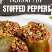 instant pot stuffed peppers pinterest image