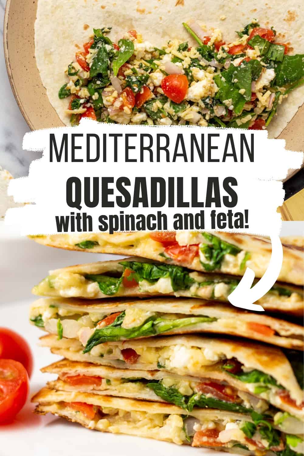 Easy Mediterranean Quesadillas