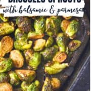 air fryer brussels sprouts with balsamic pinterest image