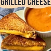 air fryer grilled cheese sandwich pinterest image