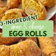 macaroni and cheese egg rolls pinterest image